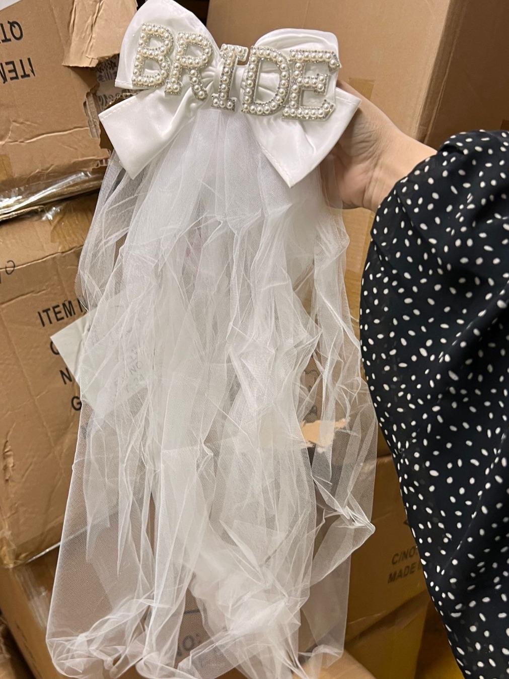 مشبك شعر عروس bride مع طرحة