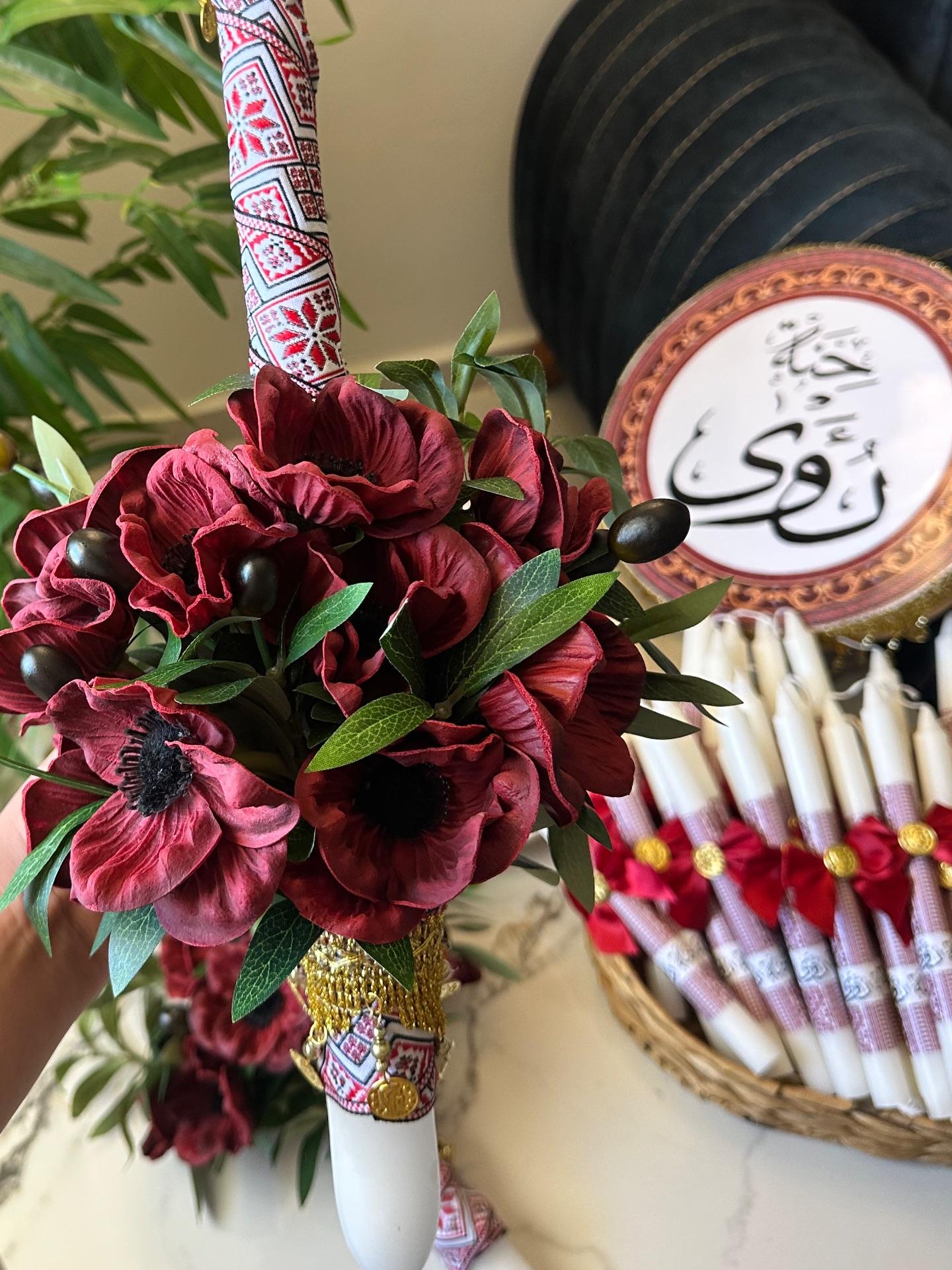 شموع تجلاية خمري - ورد شقائق النعمان